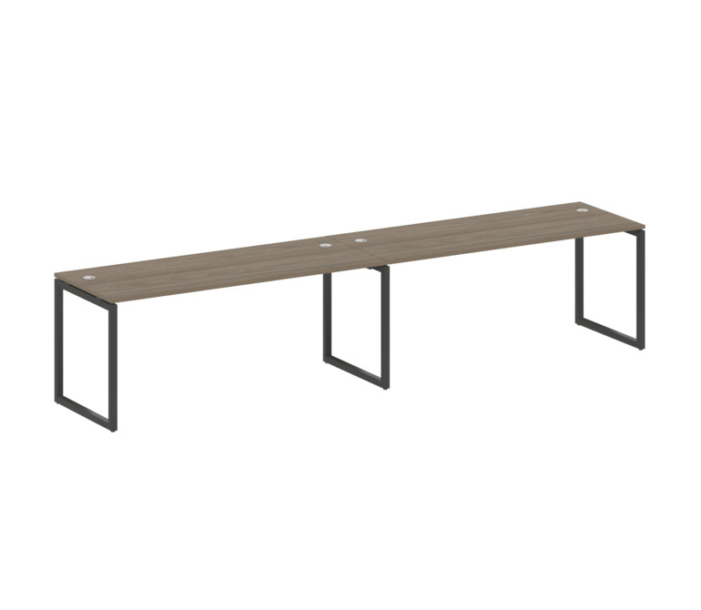 Metal System Quattro Рабочая станция на 2 места на О-образном м/к 40БО.СМ-2.5 Вяз Благородный/Металл