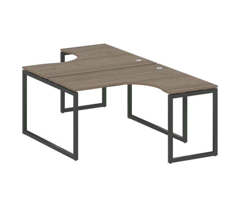 Metal System Quattro Рабочая станция криволинейная на О-образном м/к 40БО.РАС-СА-2.3 Вяз Благородный