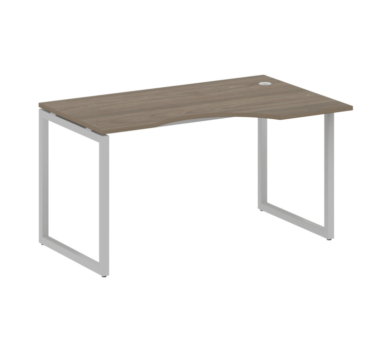 Metal System Quattro Стол криволинейный правый на О-образном м/к 40БО.СА-2 (R) Вяз Благородный/Метал