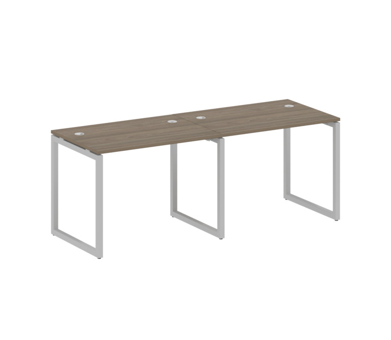 Metal System Quattro Рабочая станция на 2 места на О-образном м/к 40БО.СМ-2.1 Вяз Благородный/Металл