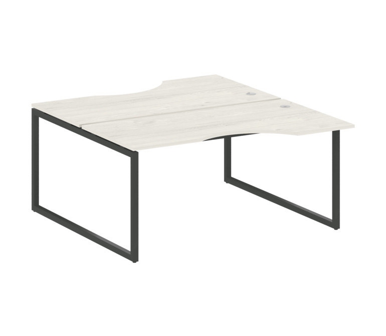 Metal System Quattro Рабочая станция криволинейная на О-образном м/к 40БО.РАС-СА-2.1 Дуб Наварра/Мет