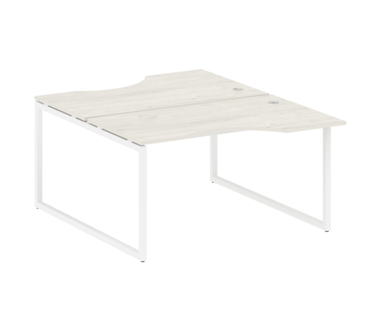 Metal System Quattro Рабочая станция криволинейная на О-образном м/к 40БО.РАС-СА-2.2 Дуб Наварра/Мет