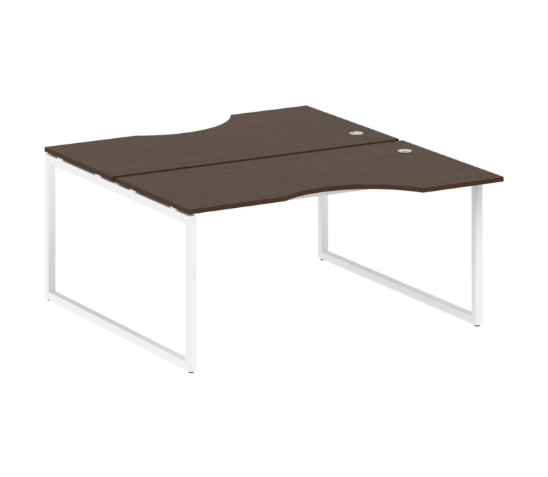 Metal System Quattro Рабочая станция криволинейная на О-образном м/к 40БО.РАС-СА-2.1 Венге Цаво/Мета