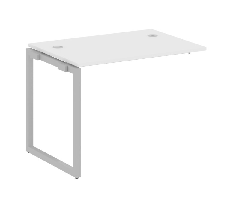 Metal System Quattro Проходной элемент рабочей станции на О-образном м/к 40БО.ПРС-СП-1.1 Белый/Метал