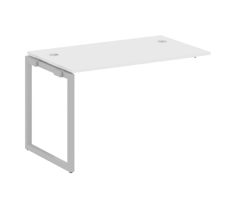 Metal System Quattro Проходной элемент рабочей станции на О-образном м/к 40БО.ПРС-СП-1.2 Белый/Метал