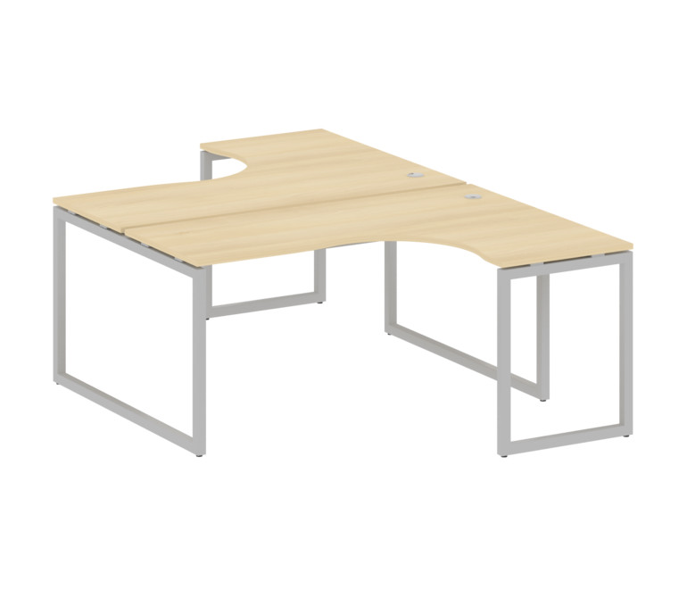 Metal System Quattro Рабочая станция криволинейная на О-образном м/к 40БО.РАС-СА-2.4 Акация Лорка/Ме