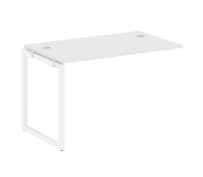 Metal System Quattro Проходной элемент рабочей станции на О-образном м/к 40БО.ПРС-СП-1.2 Белый/Метал