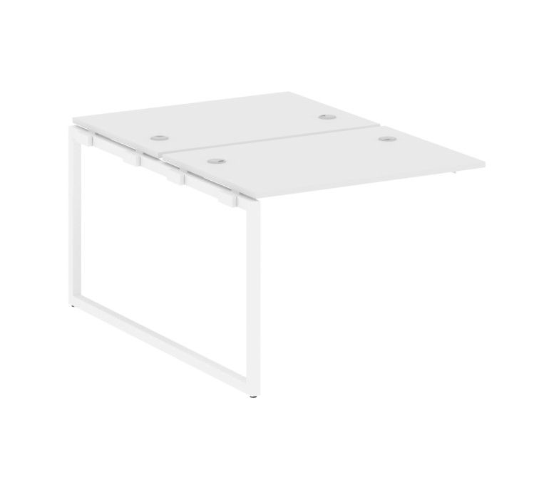 Metal System Quattro Проходной элемент рабочей станции на О-образном м/к 40БО.ПРС-СП-2.1 Белый/Метал