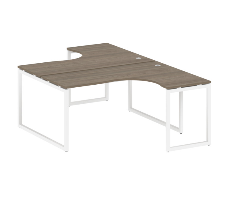 Metal System Quattro Рабочая станция криволинейная на О-образном м/к 40БО.РАС-СА-2.4 Вяз Благородный