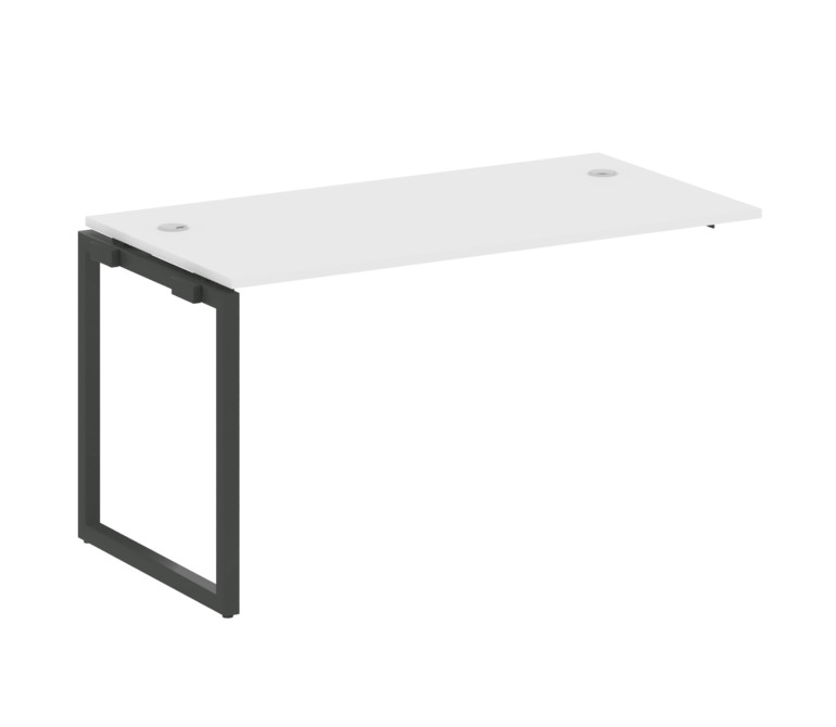 Metal System Quattro Проходной элемент рабочей станции на О-образном м/к 40БО.ПРС-СП-1.3 Белый/Метал