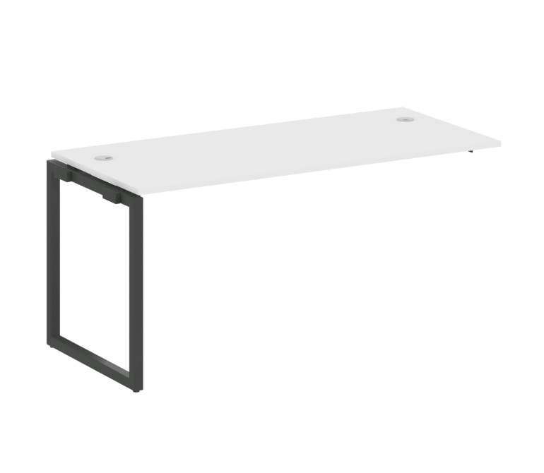 Metal System Quattro Проходной элемент рабочей станции на О-образном м/к 40БО.ПРС-СП-1.4 Белый/Метал