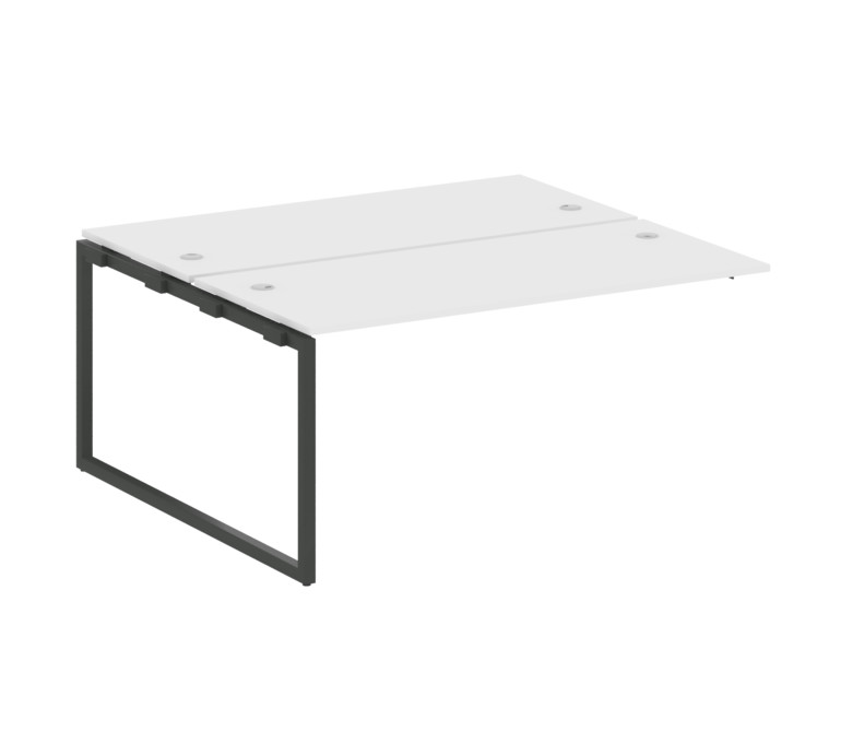 Metal System Quattro Проходной элемент рабочей станции на О-образном м/к 40БО.ПРС-СП-2.4 Белый/Метал