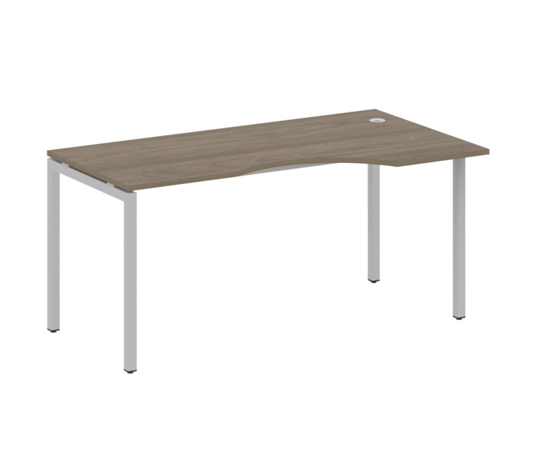 Metal System Quattro Стол криволинейный правый на П-образном м/к 40БП.СА-1 (R) Вяз Благородный/Метал