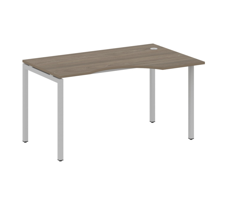 Metal System Quattro Стол криволинейный правый на П-образном м/к 40БП.СА-2 (R) Вяз Благородный/Метал