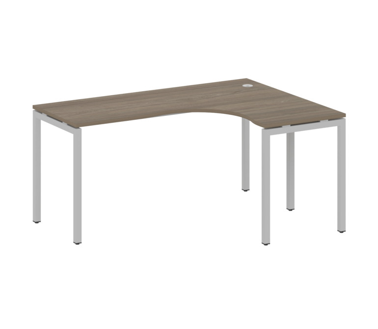 Metal System Quattro Стол криволинейный правый на П-образном м/к 40БП.СА-4 (R) Вяз Благородный/Метал