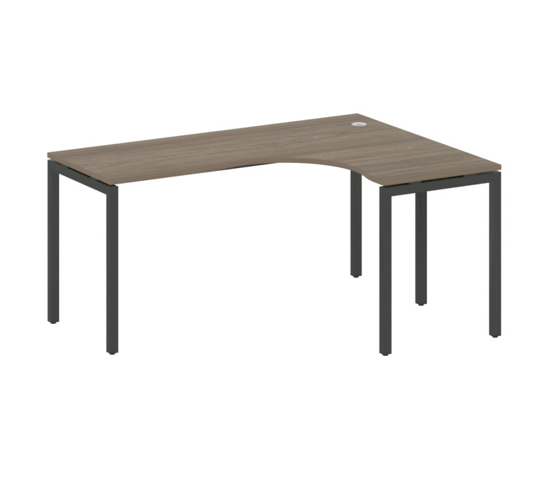 Metal System Quattro Стол криволинейный правый на П-образном м/к 40БП.СА-4 (R) Вяз Благородный/Метал