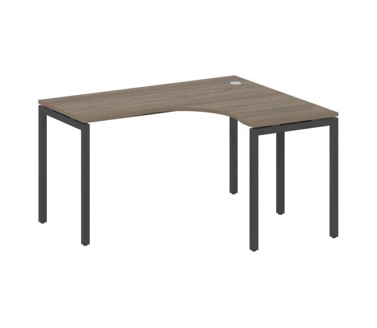 Metal System Quattro Стол криволинейный правый на П-образном м/к 40БП.СА-3 (R) Вяз Благородный/Метал