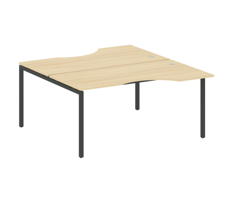 Metal System Quattro Рабочая станция криволинейная на П-образном м/к 40БП.РАС-СА-2.1 Акация Лорка/Ме