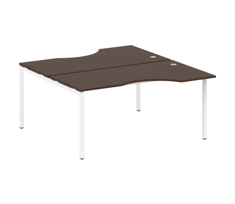 Metal System Quattro Рабочая станция криволинейная на П-образном м/к 40БП.РАС-СА-2.1 Венге Цаво/Мета