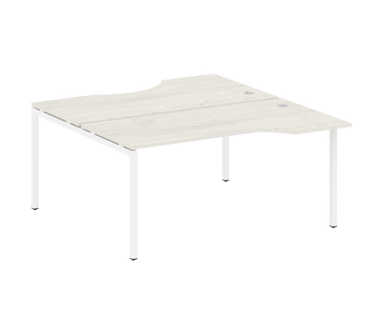 Metal System Quattro Рабочая станция криволинейная на П-образном м/к 40БП.РАС-СА-2.1 Дуб Наварра/Мет