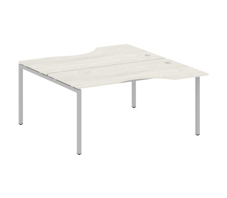 Metal System Quattro Рабочая станция криволинейная на П-образном м/к 40БП.РАС-СА-2.1 Дуб Наварра/Мет