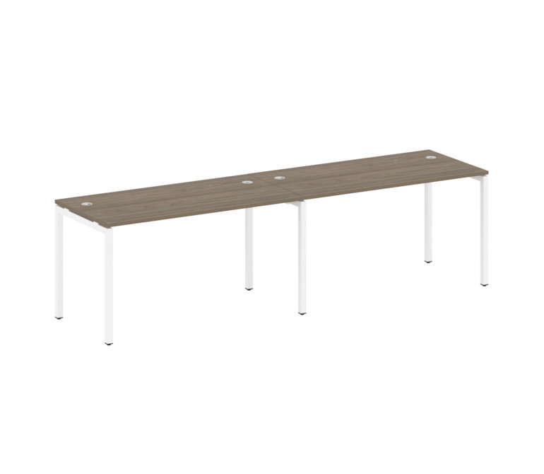 Metal System Quattro Рабочая станция на 2 места на П-образном м/к 40БП.СМ-2.3 Вяз Благородный/Металл