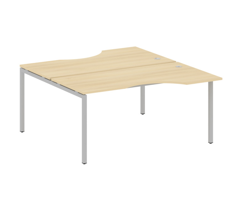 Metal System Quattro Рабочая станция криволинейная на П-образном м/к 40БП.РАС-СА-2.1 Акация Лорка/Ме