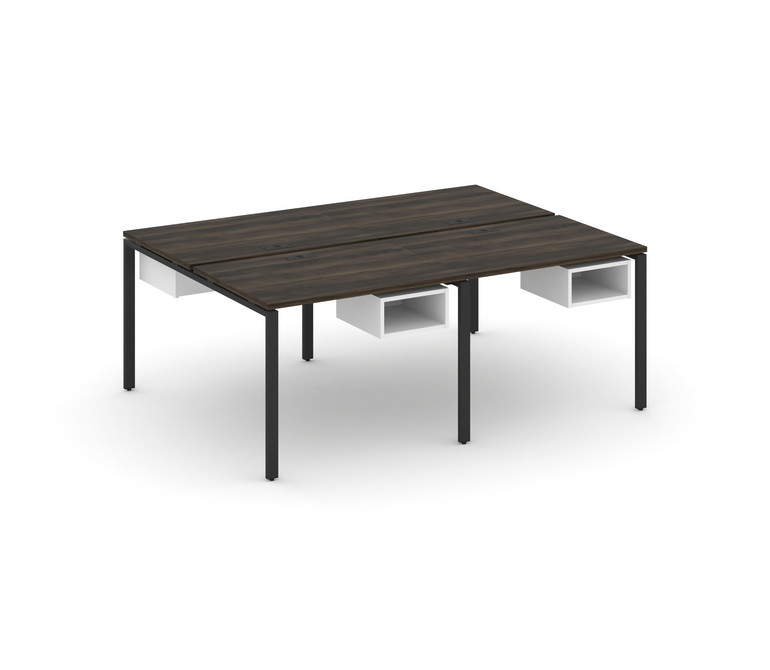 Concept Рабочая станция двухсторонняя с подвесными тумбами на 4 места CN.DRS-121 Дуб Мали/Белый Брил