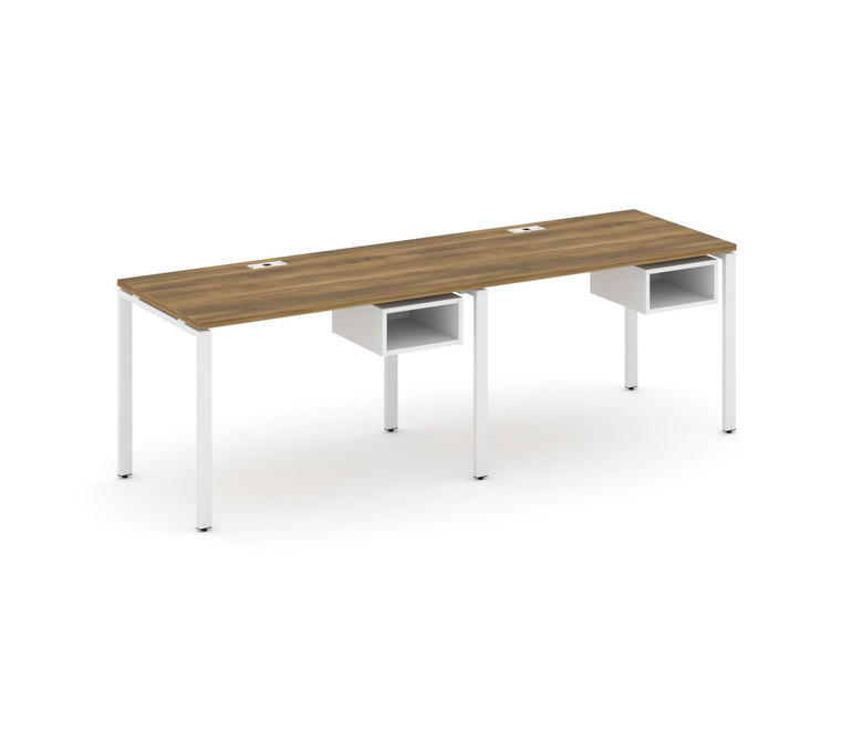 Concept Рабочая станция односторонняя с подвес. тумбами 2 места CN.ORS-102 Сандал Янтарный/Белый Бри