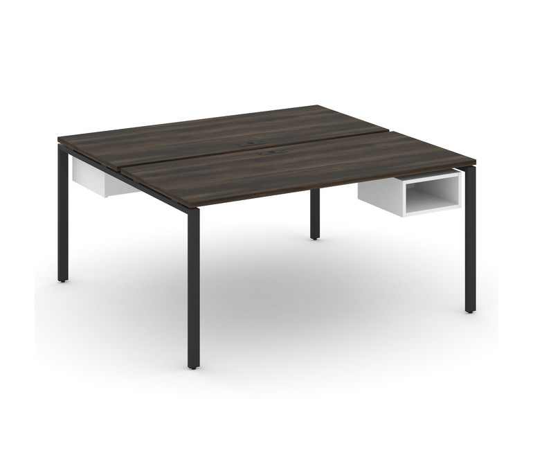 Concept Рабочая станция 2 сторонняя с подвесными тумбами на 2 места CN.DRS-104 Дуб Мали/Белый Брилли