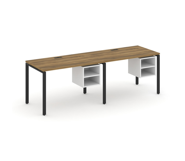 Concept Рабочая станция односторонняя с подвес. тумбами 2 места CN.ORS-106 Сандал Янтарный/Белый Бри