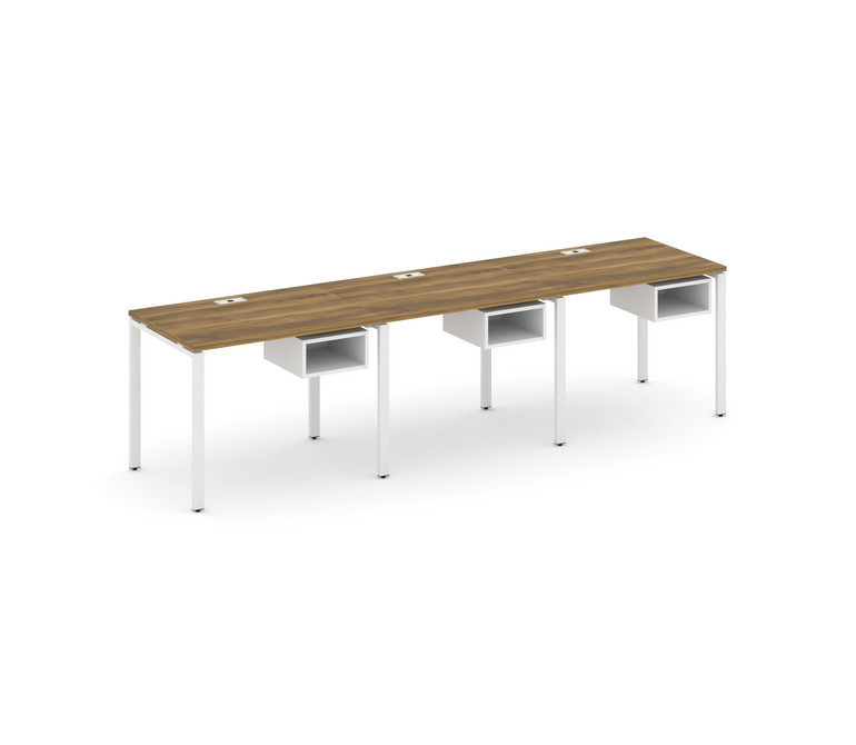 Concept Рабочая станция односторонняя с подвес. тумбами 3 места CN.ORS-121 Сандал Янтарный/Белый Бри