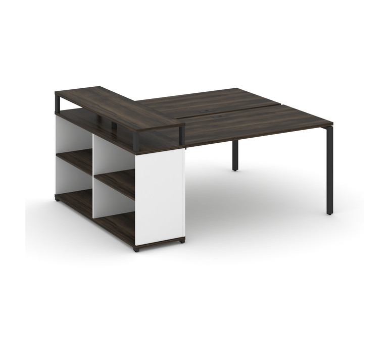 Concept Рабочая станция с опорным стеллажом с верх. горизонтом  CN.DRS-207 Дуб Мали/Белый Бриллиант/