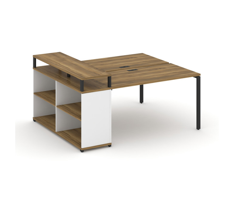 Concept Рабочая станция с опорным стеллажом с верх. горизонтом  CN.DRS-207 Сандал Янтарный/Белый Бри