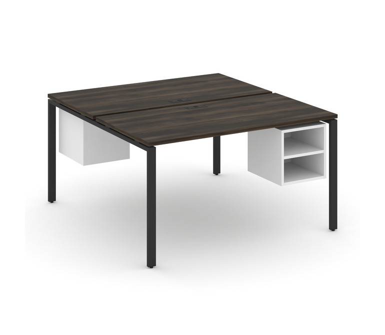 Concept Рабочая станция 2 сторонняя с подвесными тумбами на 2 места CN.DRS-107 Дуб Мали/Белый Брилли