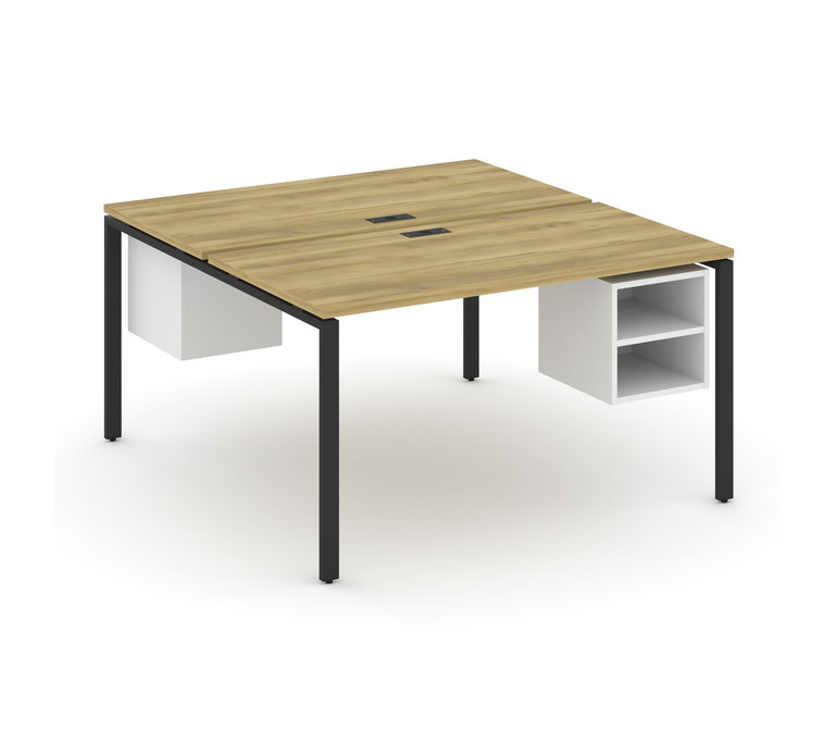 Concept Рабочая станция 2 сторонняя с подвесными тумбами на 2 места CN.DRS-107 Дуб Винченцо/Белый Бр