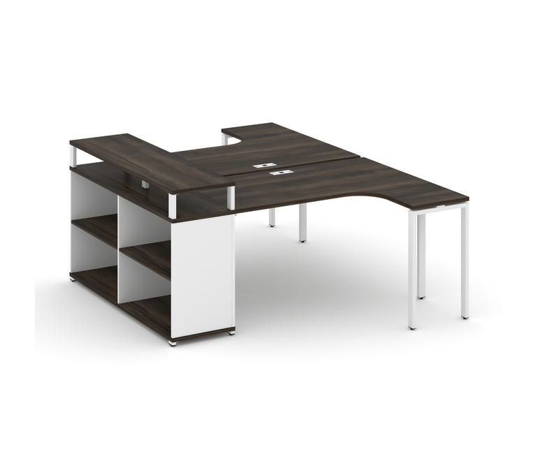 Concept Рабочая станция с опорным стеллажом с верх. горизонтом CN.DSA-203 Дуб Мали/Белый Бриллиант/М