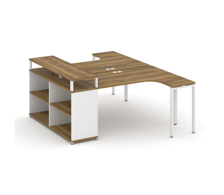 Concept Рабочая станция с опорным стеллажом с верх. горизонтом CN.DSA-203 Сандал Янтарный/Белый Брил