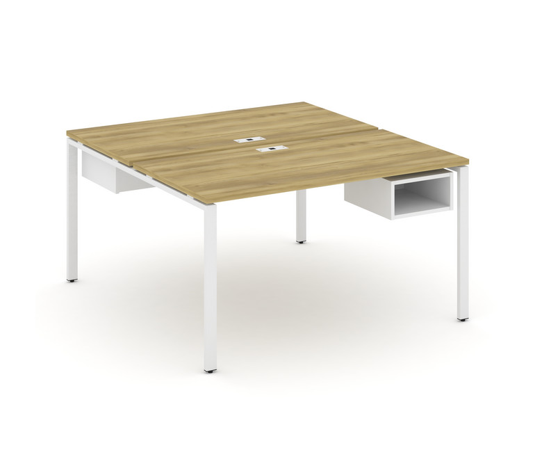 Concept Рабочая станция 2 сторонняя с подвесными тумбами на 2 места CN.DRS-103 Дуб Винченцо/Белый Бр