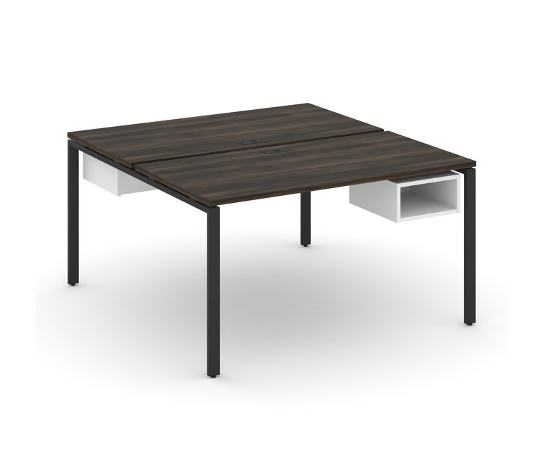 Concept Рабочая станция 2 сторонняя с подвесными тумбами на 2 места CN.DRS-103 Дуб Мали/Белый Брилли