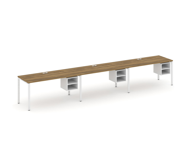 Concept Рабочая станция односторонняя с подвес. тумбами 3 места CN.ORS-128 Сандал Янтарный/Белый Бри