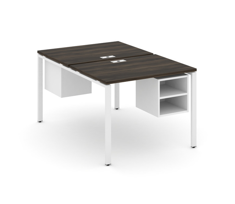 Concept Рабочая станция 2 сторонняя с подвесными тумбами на 2 места CN.DRS-105 Дуб Мали/Белый Брилли
