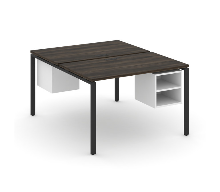 Concept Рабочая станция 2 сторонняя с подвесными тумбами на 2 места CN.DRS-106 Дуб Мали/Белый Брилли