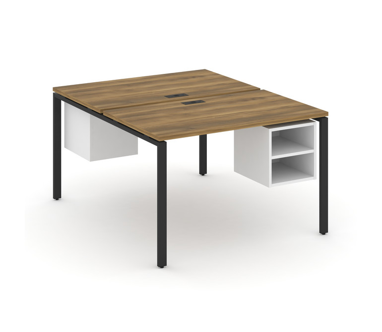 Concept Рабочая станция 2 сторонняя с подвесными тумбами на 2 места CN.DRS-106 Сандал Янтарный/Белый