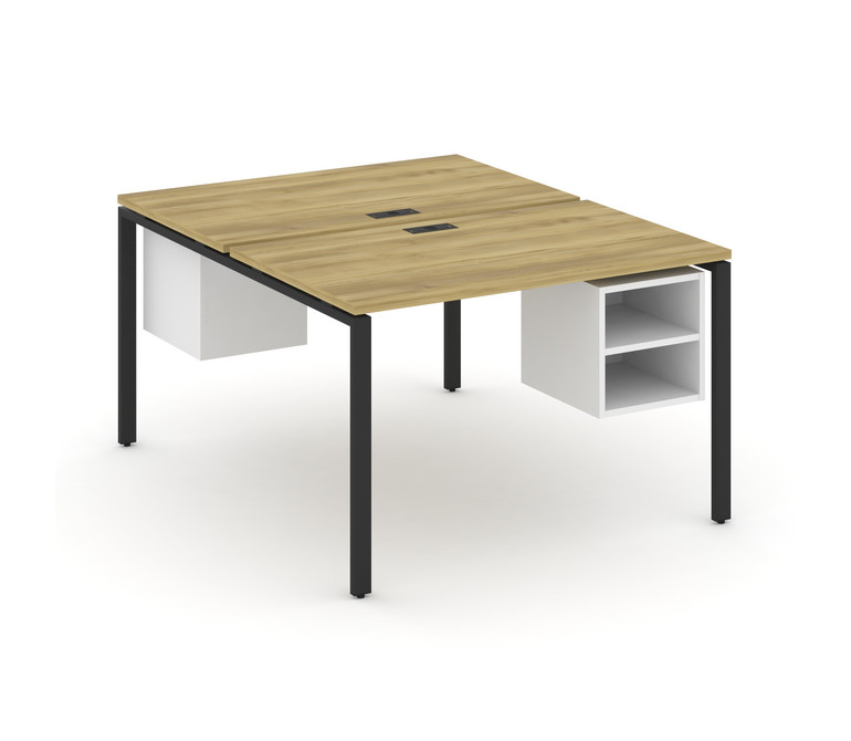Concept Рабочая станция 2 сторонняя с подвесными тумбами на 2 места CN.DRS-106 Дуб Винченцо/Белый Бр