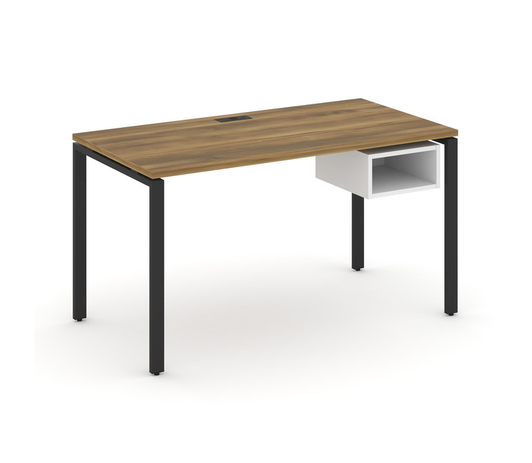 Concept Стол рабочий с подвесной тумбой с 1 открытой нишей CN.SP-103 Сандал Янтарный/Белый Бриллиант