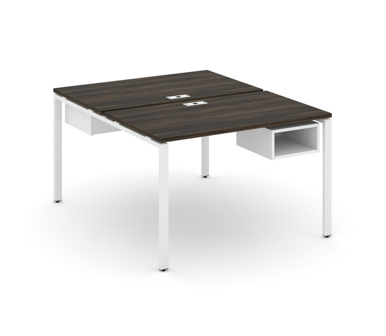 Concept Рабочая станция 2 сторонняя с подвесными тумбами на 2 места CN.DRS-102 Дуб Мали/Белый Брилли