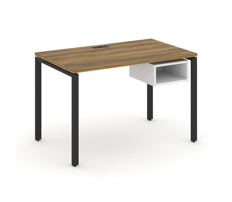 Concept Стол рабочий с подвесной тумбой с 1 открытой нишей CN.SP-102 Сандал Янтарный/Белый Бриллиант