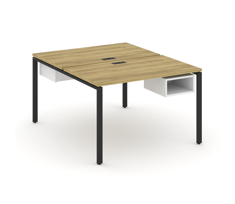 Concept Рабочая станция 2 сторонняя с подвесными тумбами на 2 места CN.DRS-102 Дуб Винченцо/Белый Бр