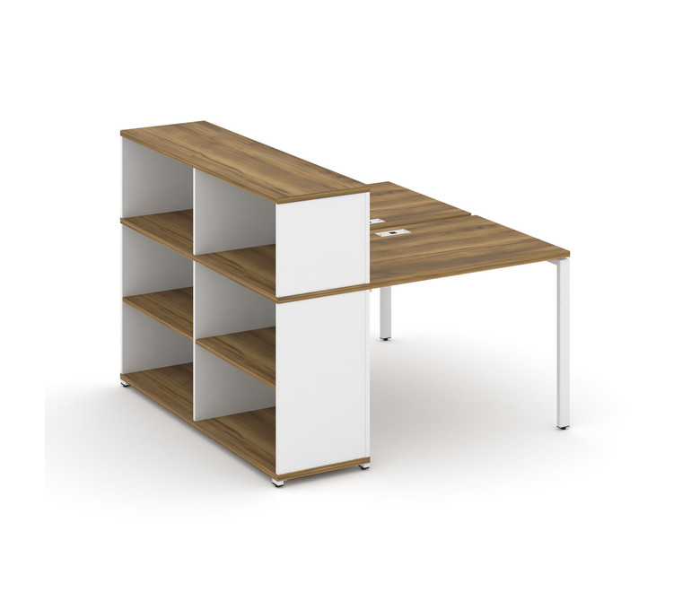 Concept Рабочая станция с опорным стеллажом с надставкой низ. CN.DRS-209 Сандал Янтарный/Белый Брилл